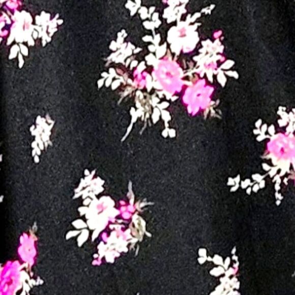 NEW NO COMMENT PLUS Women's Super Soft Floral Ruffle Trim Midi Dress. - Picture 3 of 13